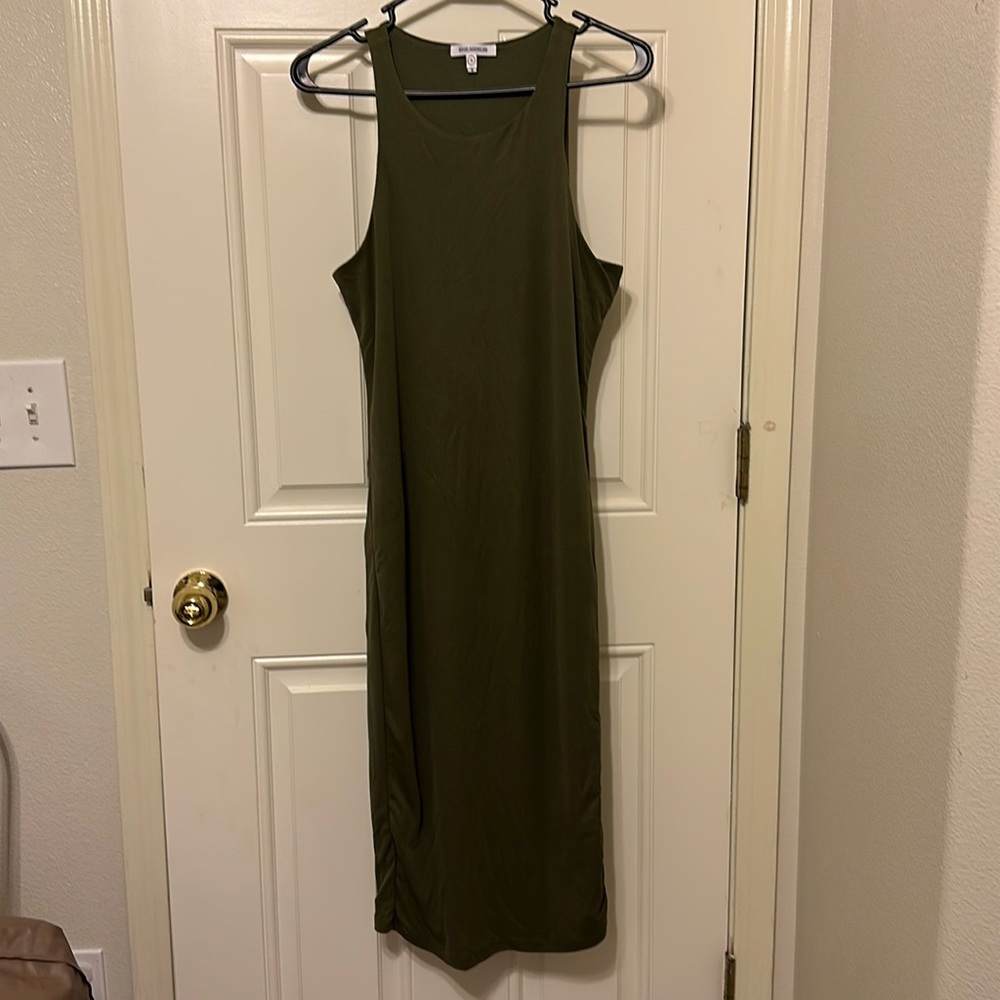 Good American ribbed tank bodycon dress